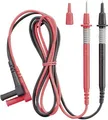 Produktbild: Benning 044146 Sicherheits-Messleitungs-Set Lamellenstecker 2mm Prüfspitze 1.00m Schwarz, Rot 1St.