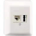Produktbild: Rutenbeck IAE/UAE8(6)#13311101 Telefondose Schraubbefestigung Reinweiß