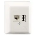 Produktbild: Rutenbeck Schuko-Stecker Rutenbeck Anschlußdose TAE6 F+N Ap rw IAE/UAE8(6)#13311101 weiß