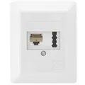 Produktbild: PK Telefon-Anschlußdose, TAE/UAE, Kombi, AP reinweiß