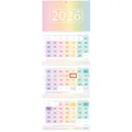 Produktbild: Drei-Monatskalender 2026 Wandkalender / Rainbow / Häfft-Verlag