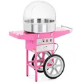 Produktbild: Royal Catering Zuckerwattemaschine mit Wagen - 52 cm - 1200 W - Spuckschutz - pink -