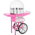 Produktbild: Royal Catering Zuckerwattemaschine mit Wagen - 52 cm - 1200 W - Spuckschutz - pink - - Rosa