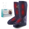 Produktbild: Aspria Fußmassagegerät, 2-in-1-Waden-Fuß-Massagegerät mit Luftkompression, Vibration und Wärmetherapie, Bein-Fuß-Massage-Stiefel für geschwollene Beine, Ödeme, kabelloses Design (Blau)