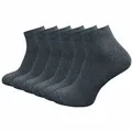 Produktbild: GAWILO Kurzsocken aus 100% reiner Baumwolle - Quartersocken für Damen (6-Paar) Schaft etwas länger als beim Sneaker - daher kein verrutschen grau 35-38