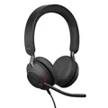 Produktbild: Jabra Evolve2 40 SE - Kabelgebundenes Stereo-Headset mit Geräuschunterdrückung und 3-Mikrofon-Technologie - USB-A-Kabel - Mit allen führenden Unified Communications-Plattformen kompatibel - Schwarz
