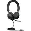 Produktbild: Jabra Evolve2 40 SE, Headset schwarz, Stereo, USB-A, UC
