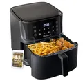Produktbild: Sommertal HF760 – XXL Airfryer 7,6 L für 12 Portionen, spart bis zu 55 % Energie, 2000 W Power, digitale Heißluftfritteuse mit 8 Programmen, BPA-frei, spülmaschinenfest, TÜV geprüft