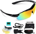 Produktbild: VILISUN Fahrrad-Brille Sportbrille UV-Schutz mit 5 Wechselgläser, Brillen Set