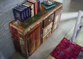 Produktbild: MASSIVMOEBEL24 Sideboard Altholz 150x40x90 mehrfarbig lackiert FREEZY #07