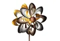 Produktbild: Spetebo Deko-Windrad Metall Doppel Windrad mit Solar LED Glaskugel - Ø 23 cm (Stück, 1 St., Windrad), Deko Gartenstecker mit Beleuchtung in warm weiß