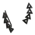 Produktbild: SilberDream geschwärzt Ear Cuff Dreiecke Zirkonia 925 Silber Ohrklemmen GSO426S