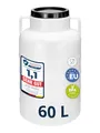 Produktbild: Garronda 60 Liter Weithalsfass aus BPA-freiem Futtertonne Fass Universalfass Lebensmittel Fass Regenfass für Garten Regentonne mit Deckel Regenwassertonne für Garten Wassertonne GD-0078, Weiß