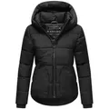 Produktbild: Navahoo Steppjacke Lachperle XIV Kurze gesteppte Damen Winterjacke mit hohem Kragen und Kapuze schwarz M (38)