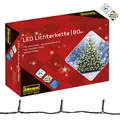 Produktbild: Idena 80er weiße LED Lichterkette grün 16,0 m, 1 St.