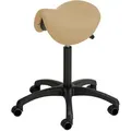 Produktbild: Sattelhocker Standard mit Polster und Rollen, Rollhocker, Arbeitshocker, Beige