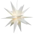 Produktbild: LED 3D Stern silber Batterie Timer Adventsstern Weihnachten Deko Ø 30 cm
