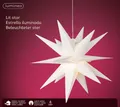 Produktbild: LED Stern Weiß Advent Weihnachtsstern Leuchtstern Batterie Timer 6 Std 30 cm