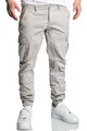 Produktbild: REPUBLIX Herren Jogger Cargo Chino Jeans Hose R2207 Hellgrau W29