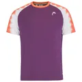Produktbild: Head Tennis-Tshirt Topspin (schnelltrocknend, modern) violett/orange Herren, Größe: L