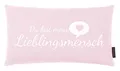 Produktbild: MAGMA Kissen Lieblingsmensch Altrose 25x45 cm Made in Germany/Ökotex 100