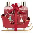 Produktbild: BRUBAKER Cosmetics Bade- und Dusch Set Winter Beeren Duft - 6-teiliges Geschenkset im Schlitten Weihnachten - Weihnachtsset für Frauen und Männer