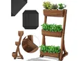 Produktbild: KESSER® Hochbeet mit Etagen Premium Blumenkasten Blumentreppe Pflanztreppe - Gemüsebeet Kräuterbeet Pflanzkübel Frühbeet Blumenbeet Pflanzkasten inkl. Gartenvlies- Beet für Terrasse Balkon & Garten