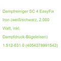 Produktbild: SC 4 EasyFix Iron (weiß/schwarz, 2.000 Watt, inkl. Dampfdruck-Bügeleisen) 1.512-