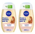 Produktbild: ✅ Nivea Baby Pflegeöl Babyöl Babypflege Massageöl Mandelöl Vitamin E 2x 200ml ✅