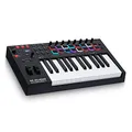 Produktbild: M-Audio Oxygen Pro 25 – 25-Tasten USB MIDI Keyboard Controller mit Beat Pads, MIDI-zuweisbaren Drehreglern, Tasten und Native Instruments Soundpaket (NKS Integration)
