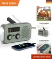 Produktbild: Kompaktes AM/FM Notfallradio mit Taschenlampe und 3 Ladeoptionen für Sicherheit