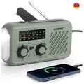 Produktbild: Notfallradio 3 Wege Ladung 2000mAh Akku USB AMFM Solar