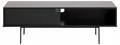 Produktbild: ACTONA GROUP TV-Schrank Angus TV-Bank,TV Tisch mit 1 Schiebetür schwarz. Höhe 44,50 cm