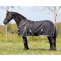 Produktbild: QHP Turnoutdecke Pferdedecke XL Big Neck 0g wasserdicht schwarz, QHP17_Gr.:205 (155cm) - Schwarz