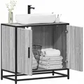 Produktbild: Vidaxl - Waschbeckenunterschrank Grau Sonoma 65x33x60 Cm Holzwerkstoff