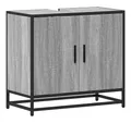 Produktbild: vidaXL Badezimmer-Set Waschbeckenunterschrank Grau Sonoma 65x33x60 cm Holzwerkstoff, (1-St)