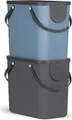 Produktbild: Rotho Mülltrennsystem 25L Albula - 2er Set Mülleimer - Abfalleimer je 40,0 x 23,5 x 43,5 cm - Müllbehälter mit Deckel und Griffen - Inkl. Aufklebern