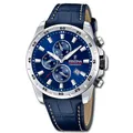 Produktbild: Festina Herrenuhr Leder blau Festina Timeless Chronograph Armbanduhr UF20692/2