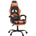 Produktbild: vidaXL Gaming-Stuhl mit Fußstütze Drehbar Schwarz & Orange Kunstleder - Orange