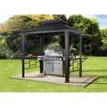 Produktbild: Sojag Grillpavillon 'Messina 68' anthrazit Aluminium 179 x 292 x 262 cm