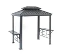 Produktbild: Grillpavillon Gartenpavillon Grillüberdachung Alu Sojag anthrazit 179x292x262cm
