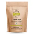 Produktbild: 7 Kräuter Pulver Bio 100g - Bitterstoffe Komplex - Bitterkräuter vegan - Wacholder Anis Kümmel Bibernellwurzel Schafgarbe Wermut Fenchel - Nach Bertrand Heidelberger - Biotiva