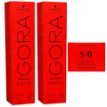 Produktbild: Schwarzkopf Igora Royal 2 x 60 ml 5-0 hellbraun Haarfarbe Cremefarbe Set