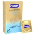 Produktbild: Durex Hautnah XXL Kondome – Ultra dünn, mit großer anatomischer Easy-On-Form & mit Silikongleitgel befeuchtet – 10er Pack (1 x 10 Stück)