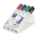 Produktbild: STAEDTLER Lumocolor - 4 Stück(e) - Schwarz - Blau - Grün - Rot - Rundspitze - Mehrfarben - Polypropylen (PP) - 2 mm