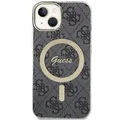 Produktbild: Guess iPhone 15 MagSafe Hülle Case Cover 4G Collection black