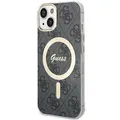 Produktbild: Case Guess GUHMP15SH4STK Apple iPhone 15 Hardcase IML 4G MagSafe schwarz/black