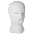 Produktbild: Mil-Tec Kopfhaube Balaclava • Sturmhaube 3-Loch atmungsaktiv • Gestrickte Sturmhaube Winter aus 100% Polyacryl • Outdoor Sturmhauben für Herren & Frauen • Balaclava für Motorrad & Ski • Farbe: Weiß