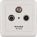 Produktbild: TechniSat TECHNIPRO RV 600-10 – Durchgangsdose Aufputz, für Sat, TV, Kabelfernsehen, Radio, Unicable, 10 dB, weiß