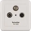 Produktbild: TechniSat Antennen-Durchgangsdose RV 600-10 0000/3180 | Sat-TV Radio SAT-F | Unicable | Aufputz | 10 dB | Weiß